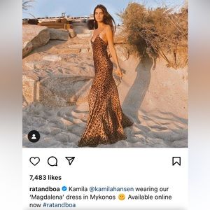 Rat & Boa Magdalena Leopard Dress Size Medium 🐆